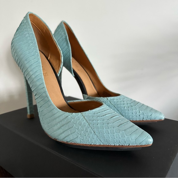 L.A.M.B. Python Leather Heels - Picture 4 of 12